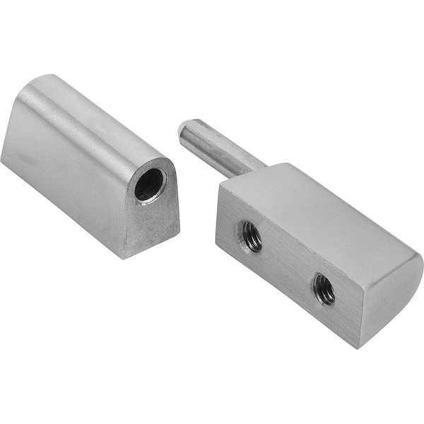 Hinge Screw On D=M06 76X18, 5, Stainless Steel 1.4404 Satin Finished Polished